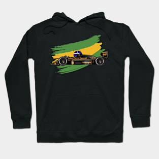 Ayrton Senna's Lotus 98T Illustration Hoodie